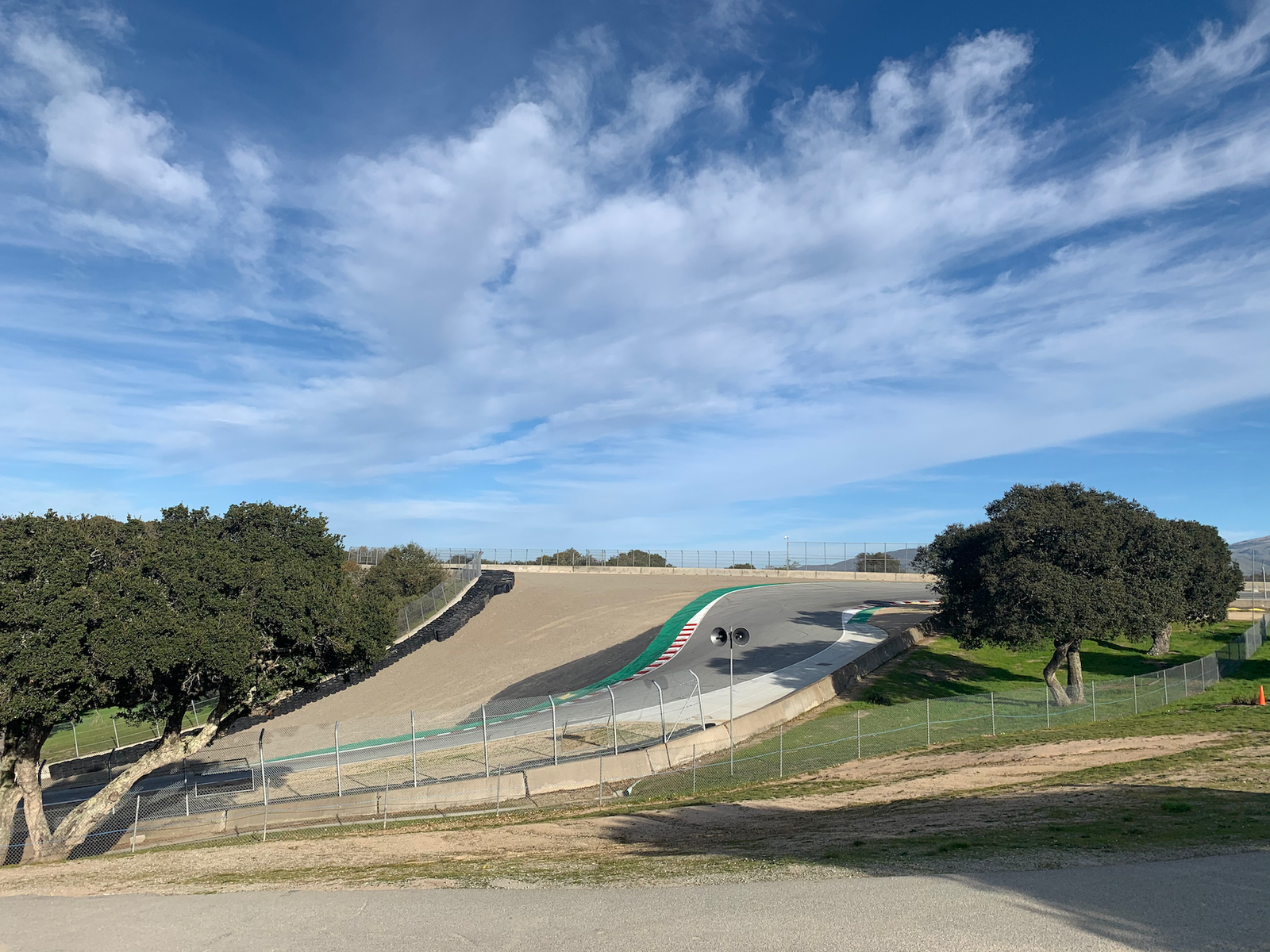 An photo of the Corkscrew turn at the iconic Laguna Seca Raceway